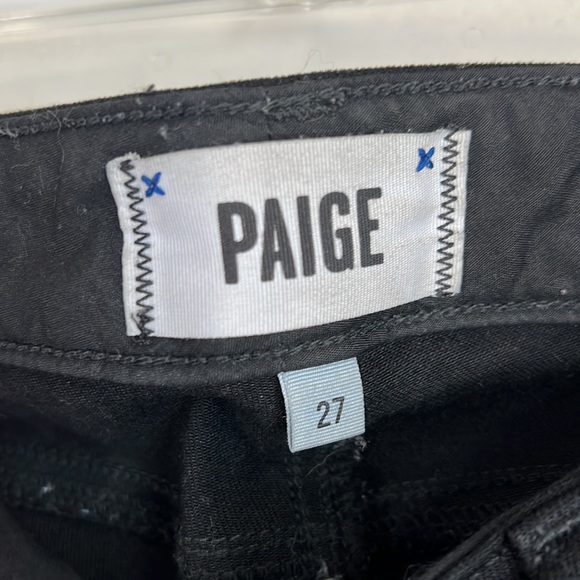 PAIGE edgemont black skinny zipper jean - Picture 12 of 14